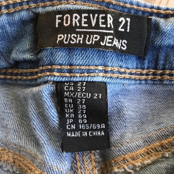 Forever 21 deconstructed distressed push up jeans - Picture 8 of 9